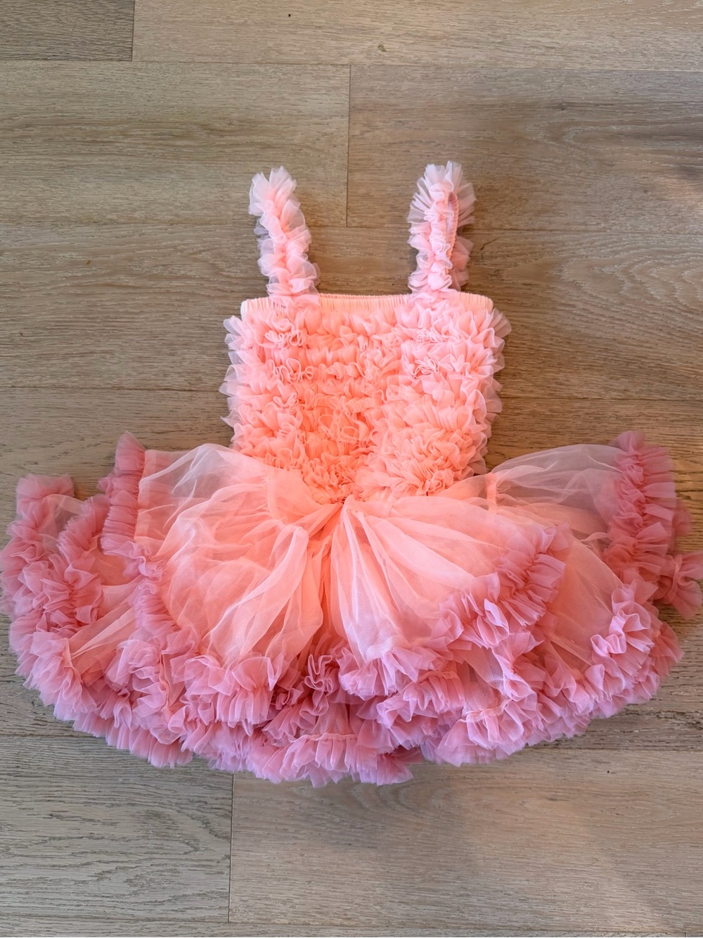 Ruffled Tulle Toddler Layered Dress - Picture 3 of 6